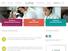 Tablet Screenshot of cime-emploi.com